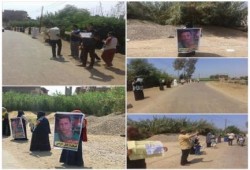 سلسلة بشرية لرافضي الانقلاب بقرية ميت ناجي - ميت غمر