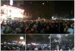 بالصور : ثوار المعادي ينتفضون بمسيرة ليلية حاشدة رافضة للانقلاب العسكري وتضامناً مع غزة