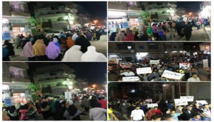 البحيرة: "ثوار الحوش" ينتفضون في مسيرة ليلية داعمة لأهالي .. "غزة" ورافضة لحكم العسكر