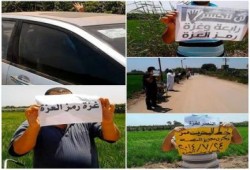 سلسلة بشرية لرافضي الانقلاب بقرى خط البحر بميت غمر