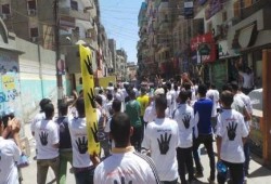 شباب الفيوم ينظمون " ماراثون " رياضي ضد الانقلاب العسكري