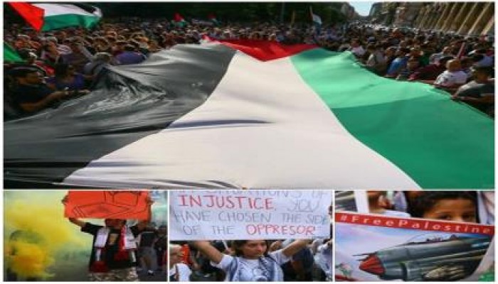تظاهرة ضد العدوان الصهيوني على ‫‏غزة‬ في ‫إيطاليا‬