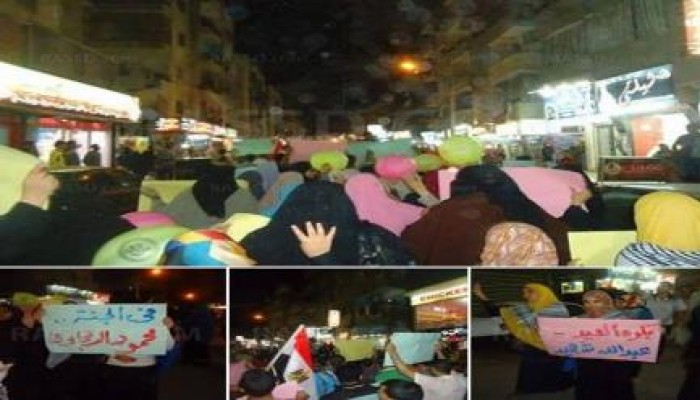 جانب من فاعليات رافضي الانقلاب ب‏دمياط