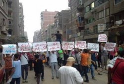 مسيرة حاشدة عقب صلاة العيد بعين شمس في عيد شهيد