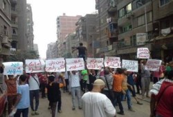 مسيرة حاشدة عقب صلاة العيد بعين شمس في عيد شهيد