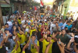 ٤ مسيرات ببني سويف تحيي صمود الرئيس  عقب صلاة العيد