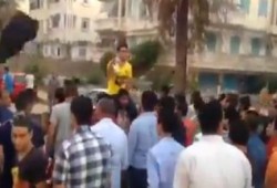 بالفيديو  مسيرة شباب ضد الانقلاب بعد صلاة العيد برأس البر