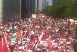 مظاهره حاشده بمشاركة الآلاف في العاصمة البلجيكية بروكسل تنديدا بالعدوان الغاشم على غزة