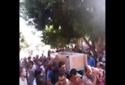 أهالي أبوزعبل يشيعون جنازة الشهيد أحمد سمير