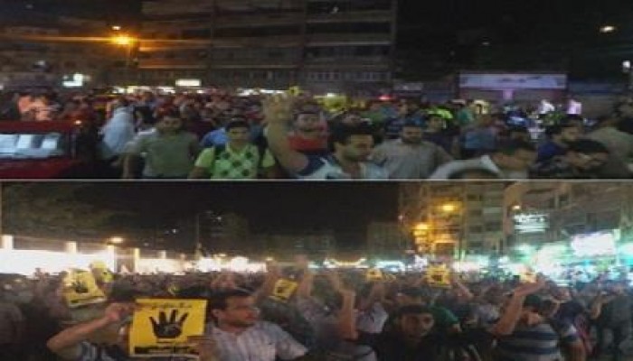 مسيره ليلية حاشدة بمحرم بك تهتف بالقصاص للشهداء