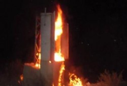 مجهولون يضرمون النيران في محول كهرباء بمركز المنيا