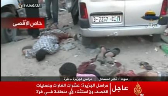 استشهاد 17 وإصابة 160 فلسطينيا يمجزرة الصهاينة في الشجاعية