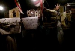 وقفة حاشدة ببئرالعبد رفضاً للانقلاب ودعماً لصمود المقاومة