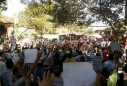 ثوار حلوان يتظاهرون ضد الصهاينة والانقلاب