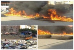 ثوار شبرا الخيمة يقطعون الشارع الجديد ردا على اعتداءات الداخلية