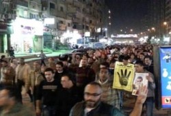 مسيرة ليلية حاشدة بشبين الكوم  تهتف "يا فلسطين هنحرر مصر وليكِ راجعين"