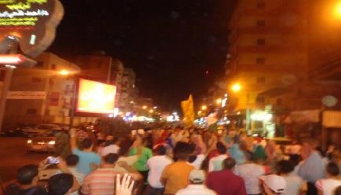 تواصل التظاهرات الداعمة للشعب الفلسطينى بمدينة بنى سويف‎