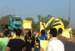 سلسلة بشرية مناهضة للانقلاب بـ ‫‏الدقهلية‬