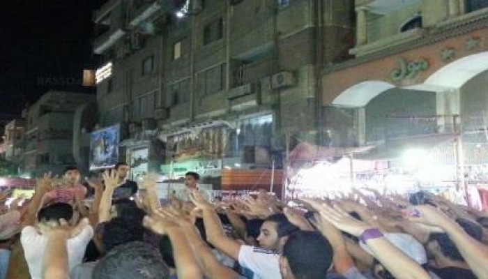 مسيرة ليلية مناهضة للانقلاب بـ ‫‏حلوان‬