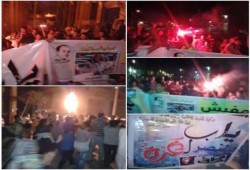 مسيرة ليلية لأهالي "العصافرة" بـ "المطرية" تطوف أنحاء القرية.