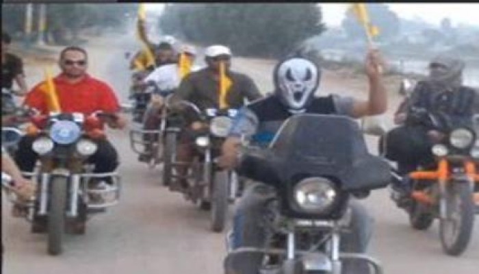 مسيرة بالدراجات البخارية رفضا للانقلاب الدموى بالإسماعيلية