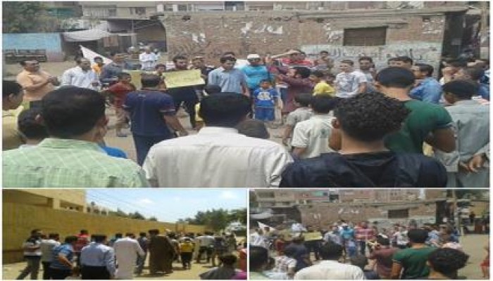 شباب ضدالانقلاب بقرية الصنافين ينظمون وقفه ضد الانقلاب العسكرى وضدارتفاع الاسعار