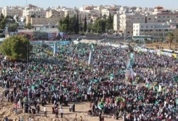 بالصور.. مهرجان حاشد لجماعة الإخوان المسلمين في الأردن بعنوان "غزة تنتصر"