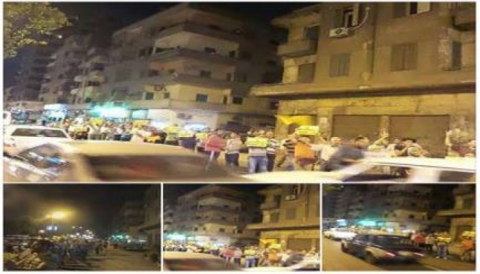 مسيرة ليلية بكورنيش النيل امام مسجد الفرنساوى بمصر القديمة