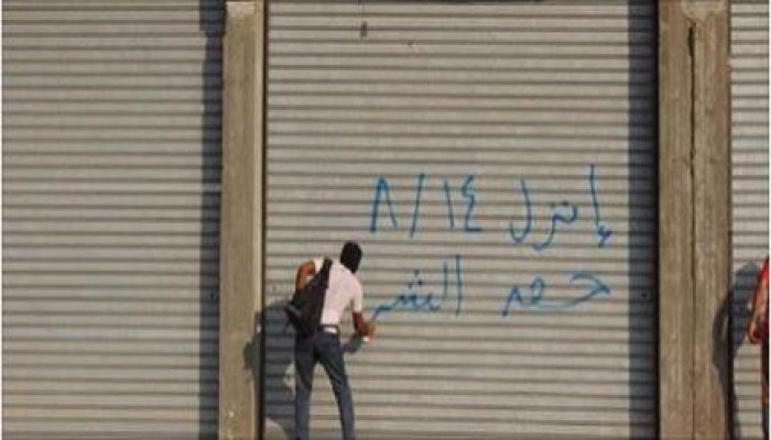 شباب القليوبية يدشنون حملة على الجدران للحشد يوم 14 أغسطس