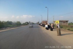 الشرقية :  سلسلة بشرية لآهالي ههيا ضد الانقلاب العسكري