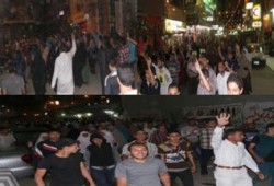 مسيره ليلية بإبشواى بالفيوم لدحر الانقلاب الدموي