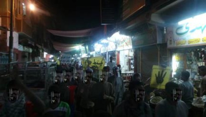 أسوان : مسيرة ليلية حاشدة ضد الانقلاب بكوم امبو