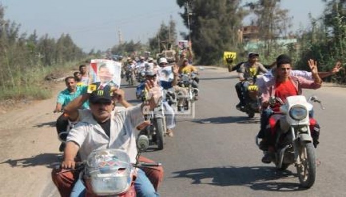 ثوار الحسينية بالشرقية يحشدون لإنتفاضة 14 أغسطس بمسيرة موتسيكلات