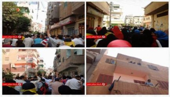 مسيرة حاشدة بالمنزلة ثاني أيام إنتفاضة القصاص
