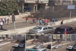 قطع طريق كورنيش المعادى قبل قليل فى الذكرى الاولى لمذبحة القرن