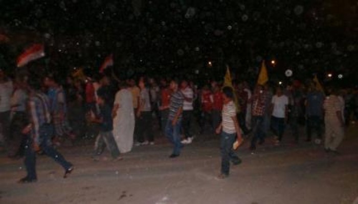 بالصور : مسيرة ليلية لثوار برج العرب ضد الانقلاب العسكري تجوب شوارع المدينة