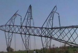 الاسماعيلية: مجهولون يتلفون برج للتيار العالي بالقصاصين