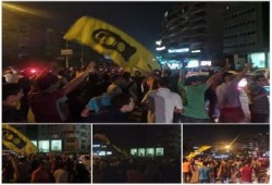 مسيرة ليلية شبابية لثوار المعادي رافضة للانقلاب بميدان الجزائر