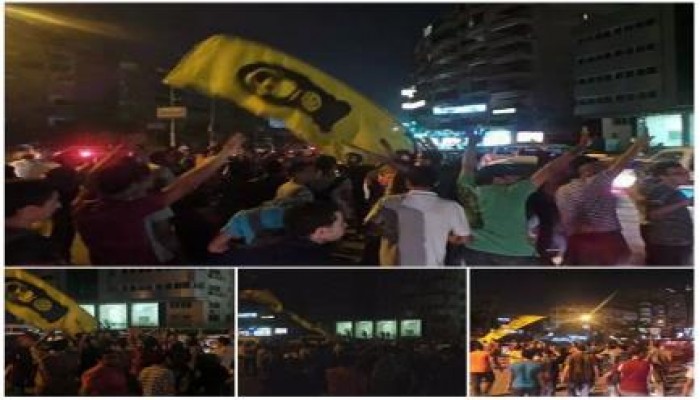 مسيرة ليلية شبابية لثوار المعادي رافضة للانقلاب بميدان الجزائر