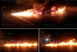 ‏الفيوم : مجهولون يقطعون طريق (الفيوم - القاهرة)