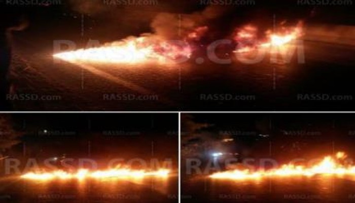 ‏الفيوم : مجهولون يقطعون طريق (الفيوم - القاهرة)