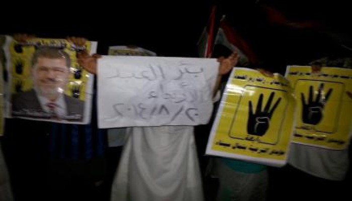 وقفة ليلية لرافضى الانقلاب ببئرالعبد احتجاجا على انقطاع الكهرباء وغلاء الاسعار