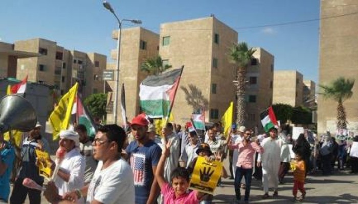بالصور : برج العرب تنتفض بمسيرة صباحية لكسر الانقلاب