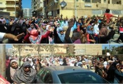 مسيرة حاشدة بمحرم بك - الإسكندرية ضد الانقلاب ودعما لغزة والمقاومة