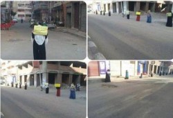 سلسلة بشرية لنساء ضد الإنقلاب بأبوحمص تنديدا بجرائم الإنقلاب العسكرى