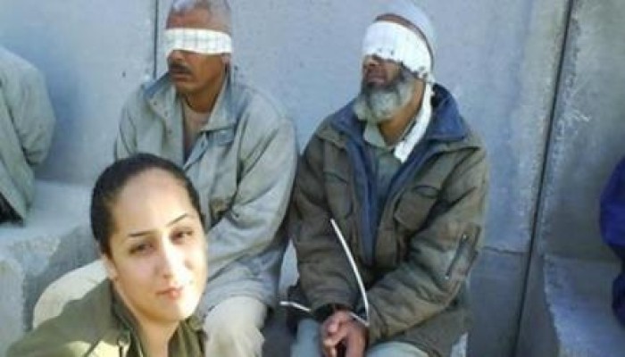 إصابة مجندة صهيونية صاحبة صور تعذيب أسرى فلسطينيين عام 2012