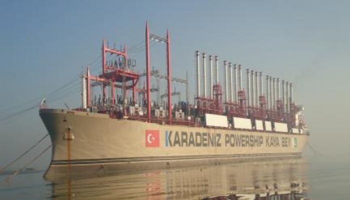 تركيا سترسل محطة كهرباء عائمة لغزة