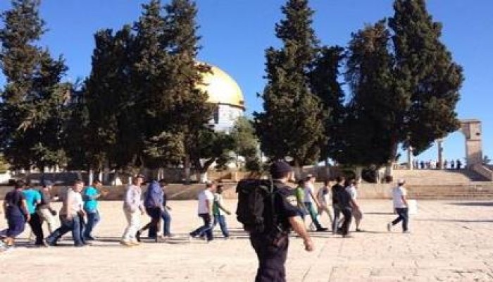 مرابطون وطلاب يتصدون لاقتحام المستوطنين للأقصى