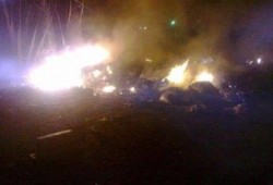 قنا:  الاهالي يقطعون طريق دشنا إعتراضا على انقطاع الكهرباء