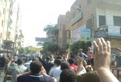 ثوار بني سويف يحتفلون بانتصار المقاومة على الصهاينة بمسيرة ضد الانقلاب العسكري